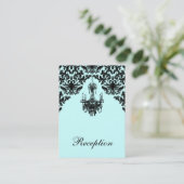 青と黒のダマスクシャンデリアのエンクロージャカード エンクロージャーカード (スタンド正面)