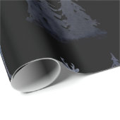 青と黒のトナカイ模様 ラッピングペーパー (ロールコーナー)