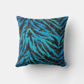 青と黒のトラストライプの クッション (裏面)