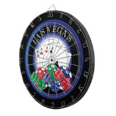 青と黒のトランプのポーカーダーツボード ダーツボード (正面右)