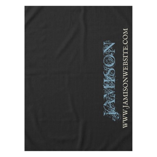 青と黒のトレードショークラフトフェアビジネス名 テーブルクロス (正面)