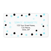 青と黒のドット ラベル (正面)