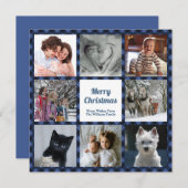 青と黒のバッファローのチェック8カスタム枚の写真 シーズンカード (正面/裏面)