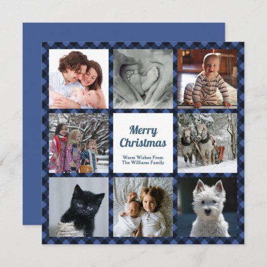 青と黒のバッファローのチェック8カスタム枚の写真 シーズンカード