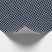 青と黒のバッファローのプレイドがランバージャックをチェック ラッピングペーパー (角)