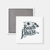 青と黒のビーチplease magnet マグネット (正面/裏面)