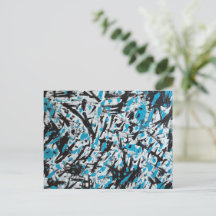 青と黒のブラシマークの抽象芸術