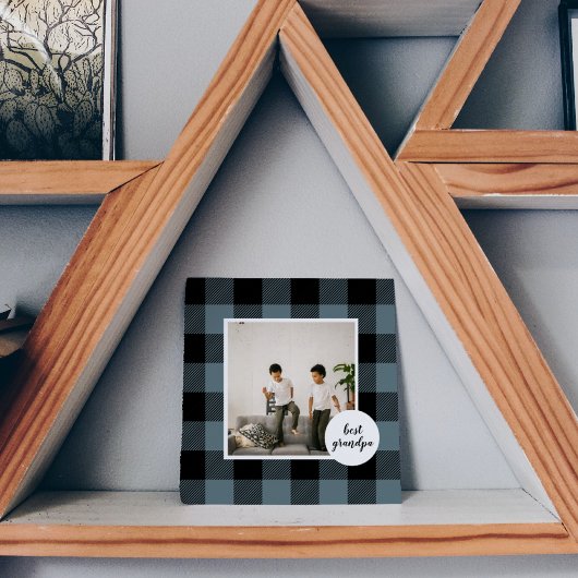 青と黒のプライドの最高のグランパの贈り物と写真