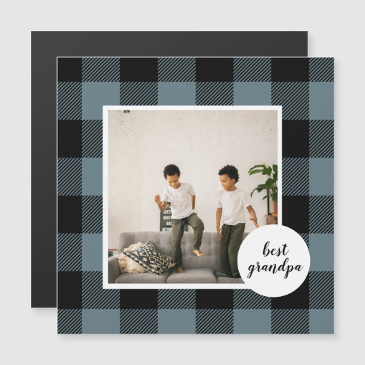 青と黒のプライドの最高のグランパの贈り物と写真 (正面/裏面)