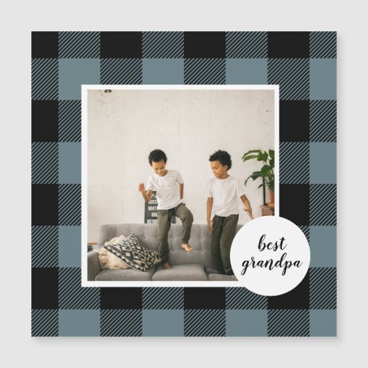 青と黒のプライドの最高のグランパの贈り物と写真 (正面)