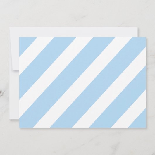 青と黒のロックスターバイバイベイビーシャワー 招待状 (裏面)