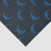 青と黒の三日月のパターンのハロウィーン 薄葉紙 (詳細)