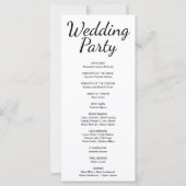 青と黒の三日月結婚式 プログラム (裏面)