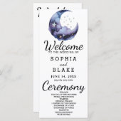 青と黒の三日月結婚式 プログラム (正面/裏面)