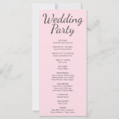 青と黒の三日月結婚式 プログラム (裏面)