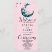 青と黒の三日月結婚式 プログラム (正面/裏面)