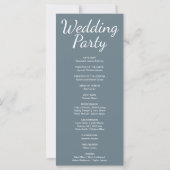 青と黒の三日月結婚式 プログラム (裏面)