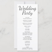 青と黒の三日月結婚式 プログラム (裏面)