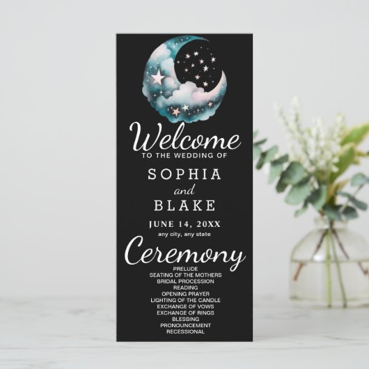 青と黒の三日月結婚式 プログラム (スタンド正面)