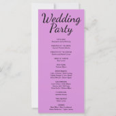 青と黒の三日月結婚式 プログラム (裏面)