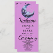 青と黒の三日月結婚式 プログラム (正面/裏面)