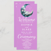 青と黒の三日月結婚式 プログラム (正面/裏面)