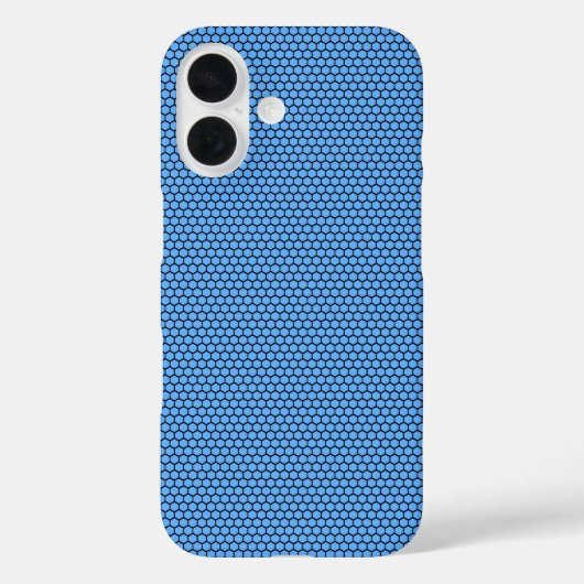 青と黒の六角形模様 Case-Mate iPhoneケース (裏面)