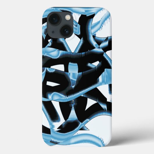 青と黒の切れ端またはテープの破壊 Case-Mate iPhoneケース (裏面)