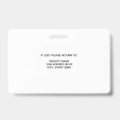 青と黒の医療従事者医師LPNナースID バッジ (裏面)