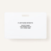 青と黒の医療従事者医師LPNナースID バッジ (裏面)