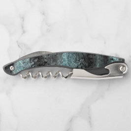 青と黒の奇妙澄んな繊維質感 ソムリエナイフ