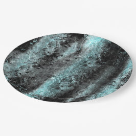 青と黒の奇妙澄んな繊維質感 ペーパープレート