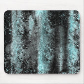 青と黒の奇妙澄んな繊維質感 マウスパッド (正面)