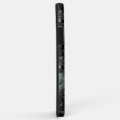 青と黒の奇妙澄んな繊維質感 Case-Mate iPhoneケース (裏面/右)