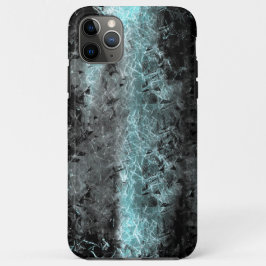 青と黒の奇妙澄んな繊維質感 iPhone 11 PRO MAXケース