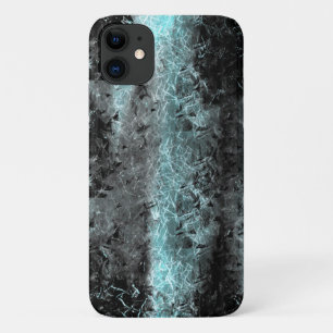 青と黒の奇妙澄んな繊維質感 iPhone 11 ケース