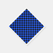 青と黒の市松模様 スタンダードカクテルナプキン (角)