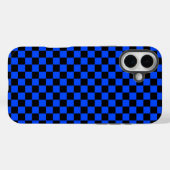 青と黒の市松模様 Case-Mate iPhoneケース (裏面 (横))
