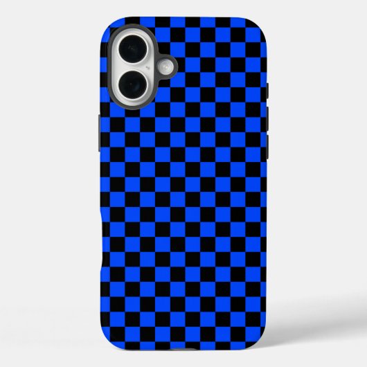 青と黒の市松模様 Case-Mate iPhoneケース (裏面)