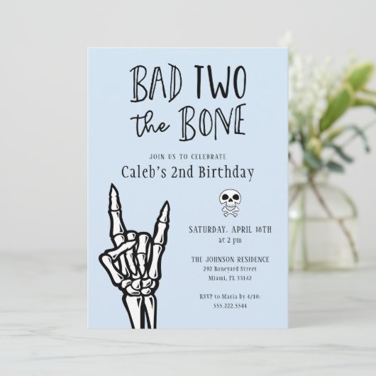 青と黒の悪い2骨の2番目の誕生日パーティー 招待状 (スタンド正面)