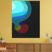 青と黒の抽象芸術アート915 キャンバスプリント (インサイチュ (リビング))