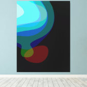 青と黒の抽象芸術アート915 キャンバスプリント (インサイチュ (ウッドフロア))