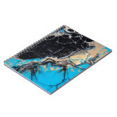 青と黒の抽象芸術絵画 ノートブック (左側)