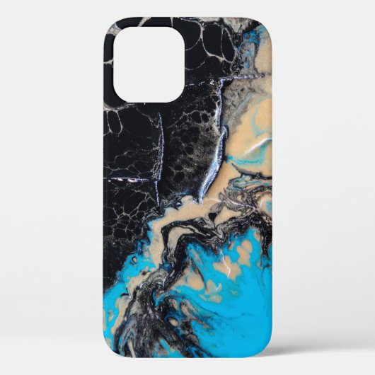 青と黒の抽象芸術絵画 Case-Mate iPhoneケース (裏面)