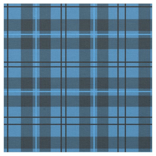 青と黒の格子模様 ファブリック (クローズアップ)