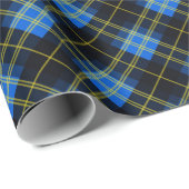 青と黒の格子縞 ラッピングペーパー (ロールコーナー)