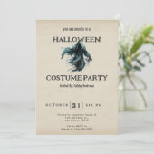 青と黒の死神 ヴィンテージ ハロウィン 招待状 (スタンド正面)