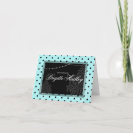 青と黒の水玉模様のホリデーカード シーズンカード