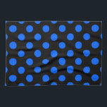 青と黒の水玉模様 キッチンタオル<br><div class="desc">青と黒の水玉模様</div>