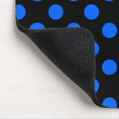 青と黒の水玉模様 マウスパッド (コーナー)